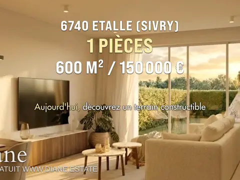 Terrain constructible de 6 ares soit 30 m de façade à la route Pas de contrainte lotissement