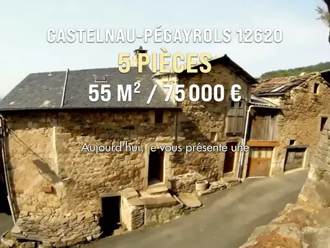 Maison de caractère du XVIIᵉ siècle à restaurer – Au cœur de Castelnau-Pégayrols