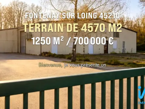 Entrepôt de 1250 m2 de stockage et de bureaux, sur un terrain de 4570 m2 