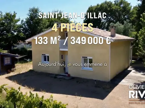 Maison familiale à vendre à Saint-Jean-d’Illac – vie de plain-pied et terrain arboré de 1 002 m²