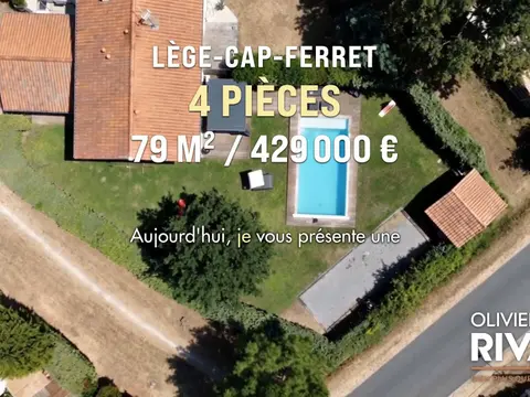 Maison récente à vendre à Lège-Cap-Ferret – piscine, jardin et vie à pied dans le bourg