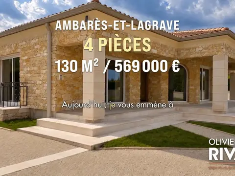 Villa de plain-pied à vendre à Ambarès-et-Lagrave – inspiration provençale et grand terrain clos