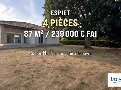 Maison 4 pièces – 3 chambres – Entièrement rénovée – Terrain de 807 m²
