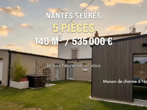 Maison de Charme Nantes Sèvres – Emplacement Rare et Recherché au calme