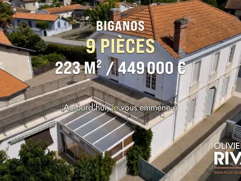 Maison de caractère à vendre à Biganos centre – 223 m² à réinventer
