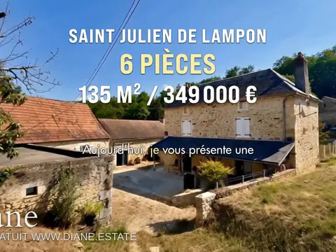EXCLUSIVITE - A deux pas de la Dordogne, rare ensemble immobilier typique du Périgord. Une demeure de caractère avec plusieurs dependances, grange, sechoirs à tabac sur terrain de prés de 10000m2 stephane gounet imoconseil 0607282822