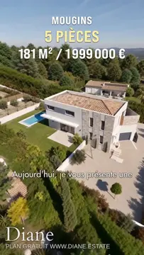 Villa, à Vendre à Mougins, frais de notaire, Notaire réduit avec Piscine
