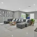 Open living room with lounge seating