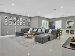 Open living room with lounge seating